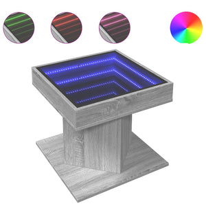 LED Couchtisch Grau Sonoma 50x50 cm
