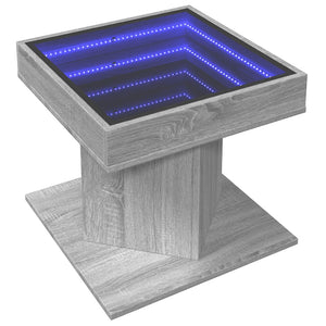 LED Couchtisch Grau Sonoma 50x50 cm