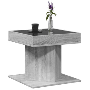 LED Couchtisch Grau Sonoma 50x50 cm