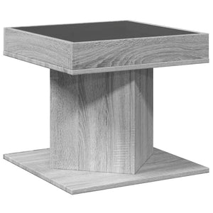 LED Couchtisch Grau Sonoma 50x50 cm