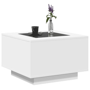 LED Couchtisch Weiß 60x60 cm