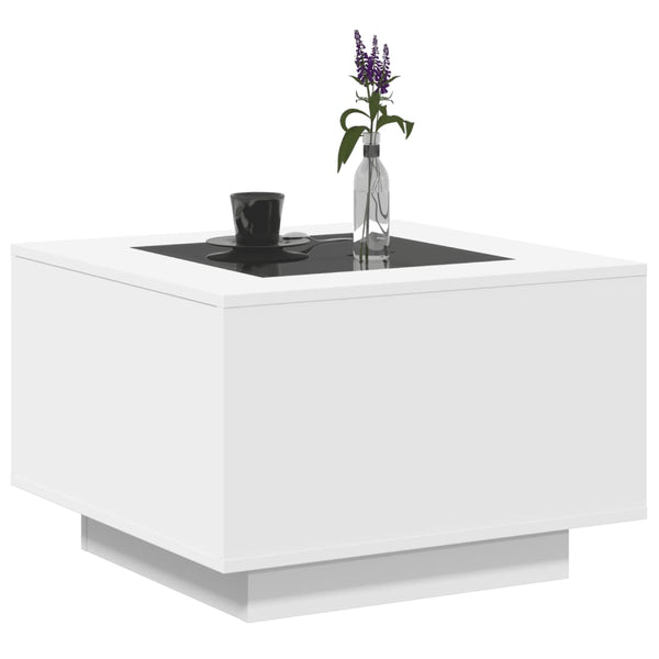 LED Couchtisch Weiß 60x60 cm