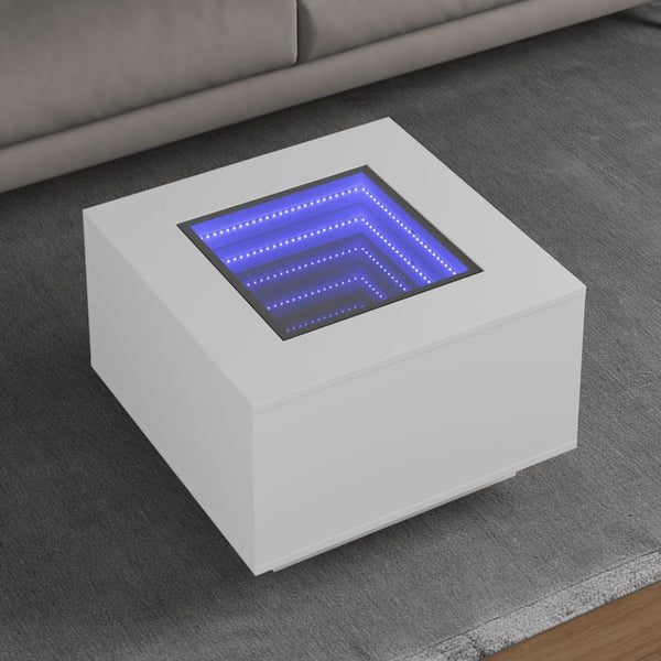 LED Couchtisch Weiß 60x60 cm
