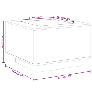LED Couchtisch Schwarz 60x60 cm