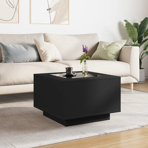 LED Couchtisch Schwarz 60x60 cm