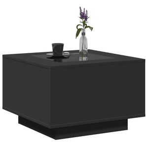 LED Couchtisch Schwarz 60x60 cm