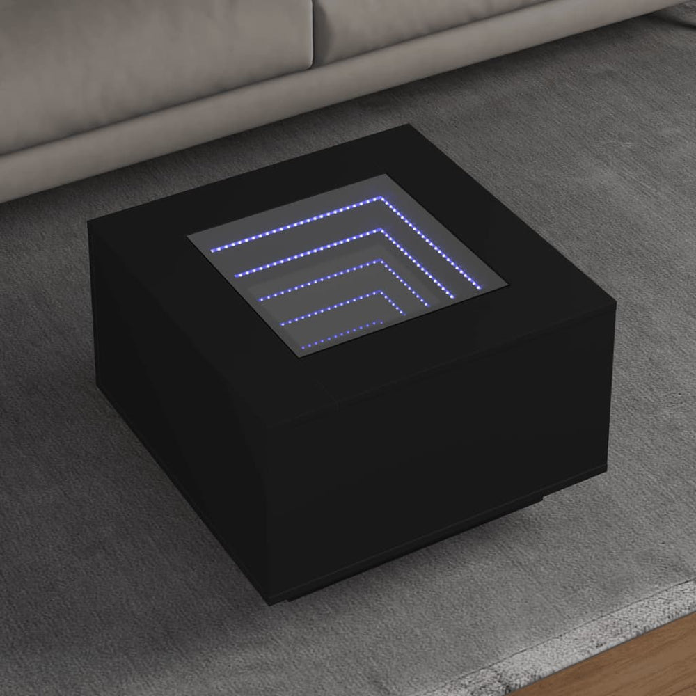 LED Couchtisch Schwarz 60x60 cm