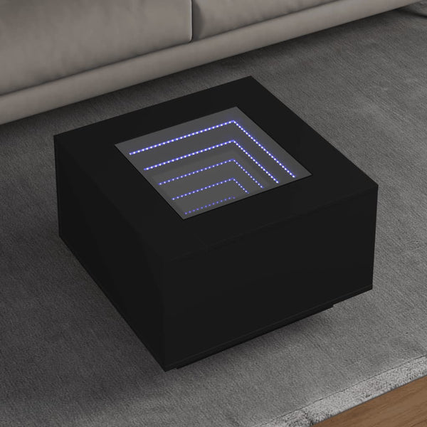 LED Couchtisch Schwarz 60x60 cm
