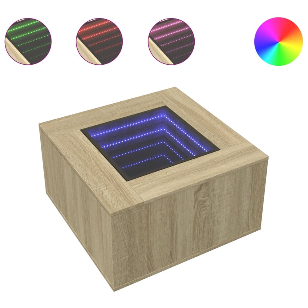 LED Couchtisch Sonoma Eiche 60x60 cm