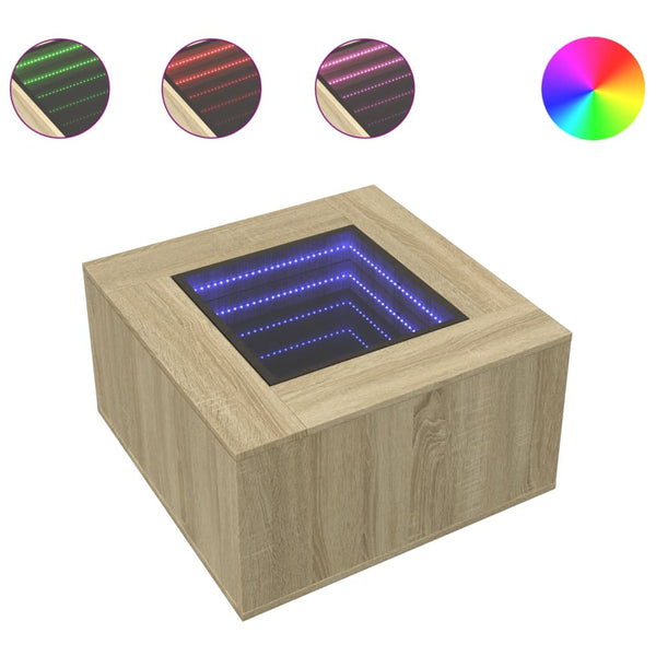 LED Couchtisch Sonoma Eiche 60x60 cm
