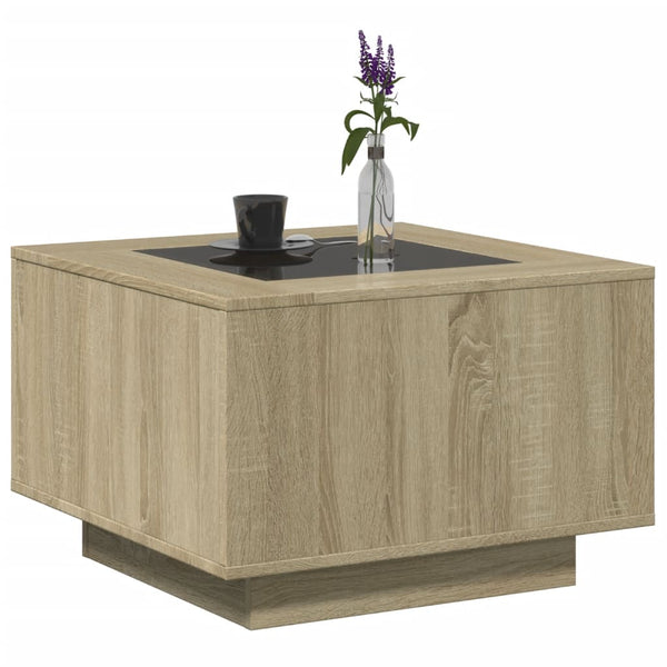 LED Couchtisch Sonoma Eiche 60x60 cm