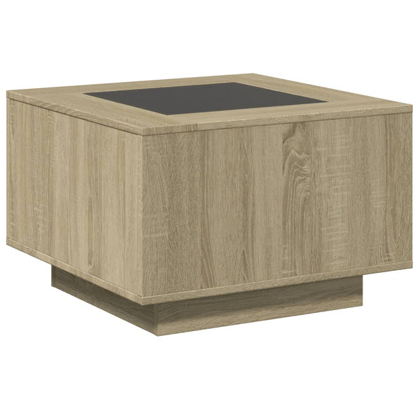 LED Couchtisch Sonoma Eiche 60x60 cm