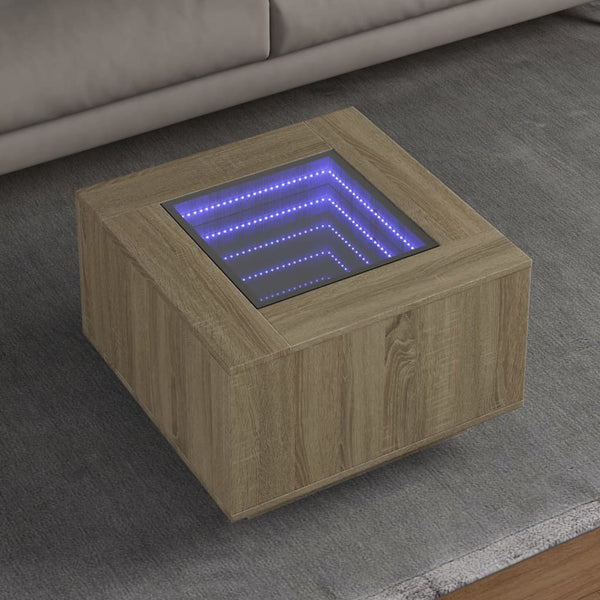 LED Couchtisch Sonoma Eiche 60x60 cm