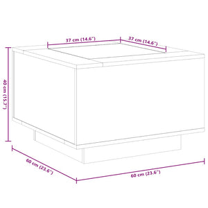LED Couchtisch Betongrau 60x60 cm