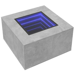 LED Couchtisch Betongrau 60x60 cm