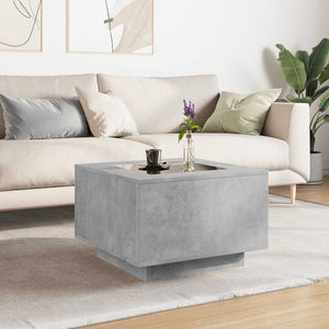 LED Couchtisch Betongrau 60x60 cm