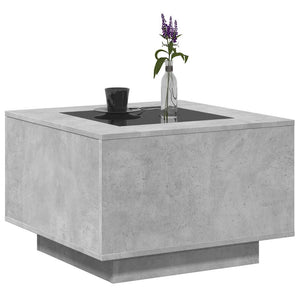 LED Couchtisch Betongrau 60x60 cm