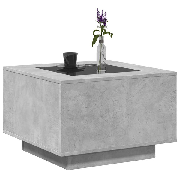 LED Couchtisch Betongrau 60x60 cm