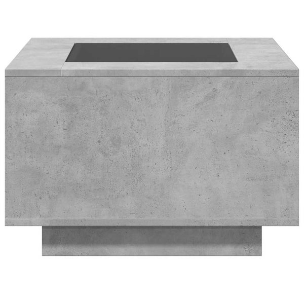 LED Couchtisch Betongrau 60x60 cm