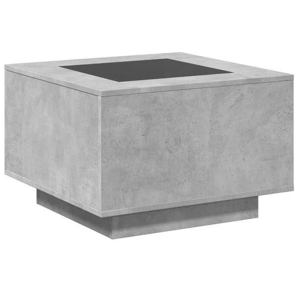 LED Couchtisch Betongrau 60x60 cm