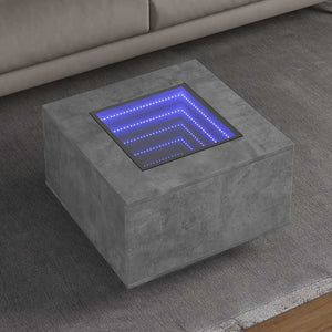 LED Couchtisch Betongrau 60x60 cm