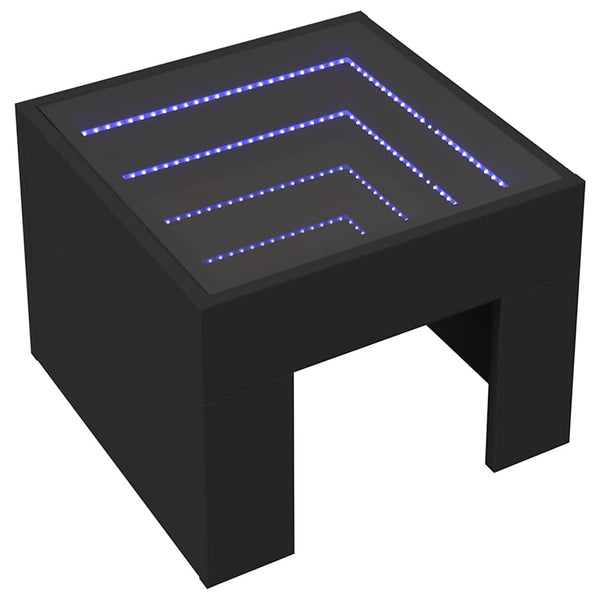 LED Couchtisch Schwarz 40x40 cm