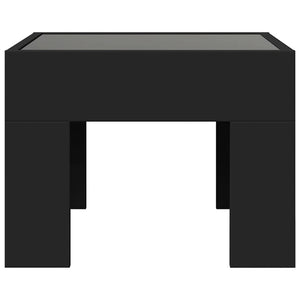 LED Couchtisch Schwarz 40x40 cm