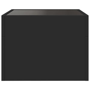 LED Couchtisch Schwarz 40x40 cm