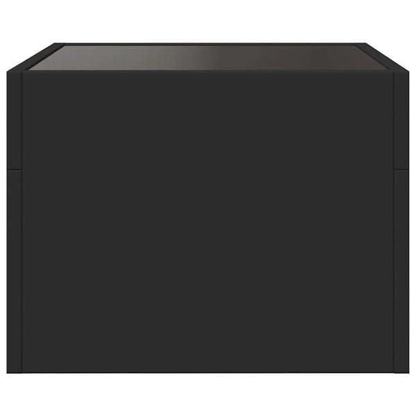 LED Couchtisch Schwarz 40x40 cm