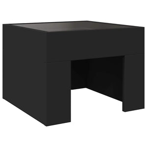 LED Couchtisch Schwarz 40x40 cm