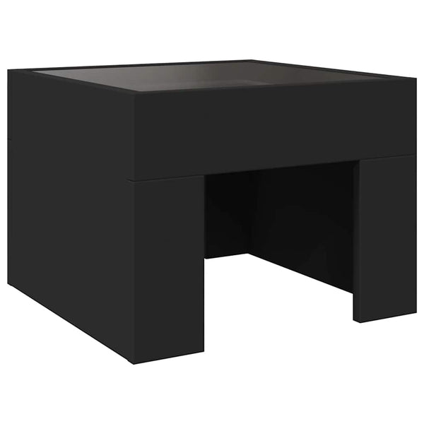 LED Couchtisch Schwarz 40x40 cm