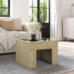vidaXL Table basse avec LED Infinity chêne Sonoma 40x40x30 cm