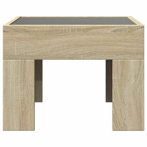 vidaXL Table basse avec LED Infinity chêne Sonoma 40x40x30 cm