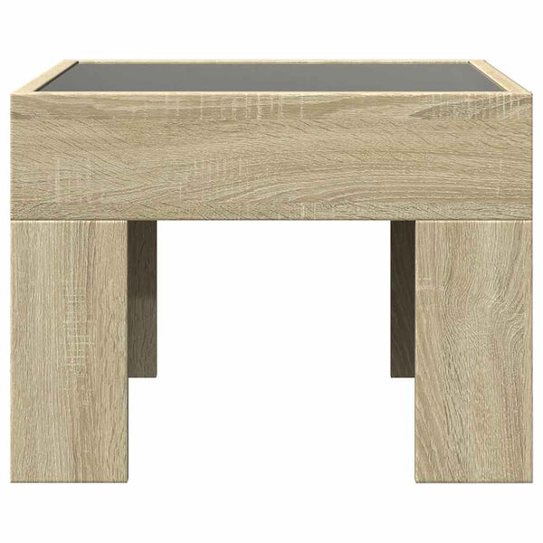 vidaXL Table basse avec LED Infinity chêne Sonoma 40x40x30 cm