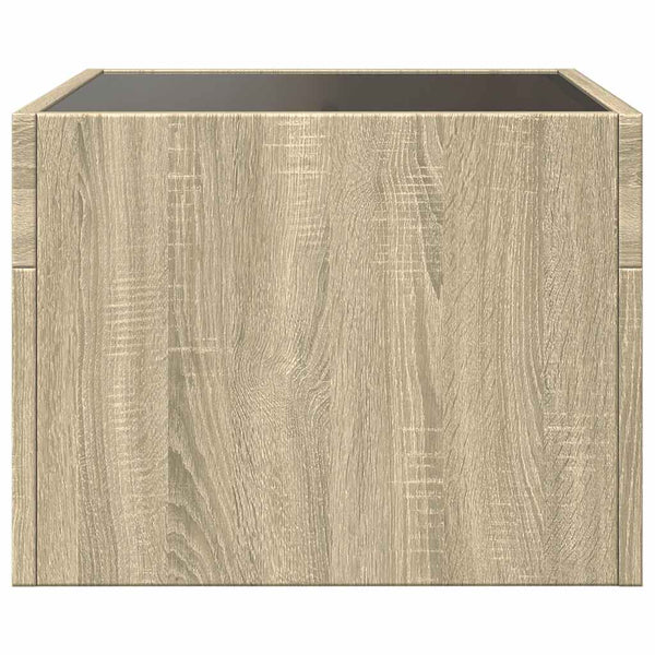 vidaXL Table basse avec LED Infinity chêne Sonoma 40x40x30 cm