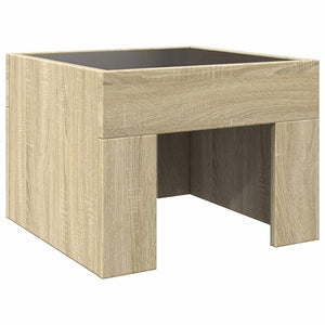 vidaXL Table basse avec LED Infinity chêne Sonoma 40x40x30 cm