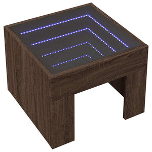 Couchtisch mit Infinity-LED Eichenoptik