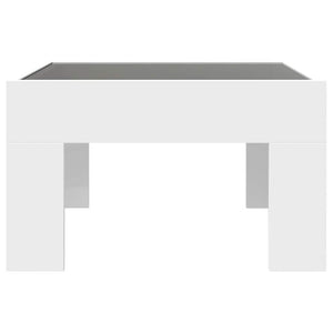 vidaXL Table basse avec LED Infinity Blanc 50x50x30 cm