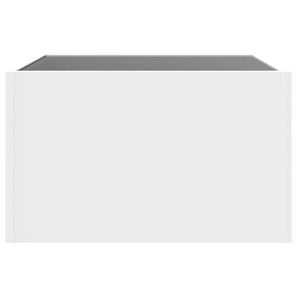 vidaXL Table basse avec LED Infinity Blanc 50x50x30 cm