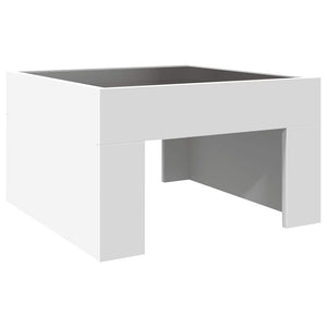 vidaXL Table basse avec LED Infinity Blanc 50x50x30 cm