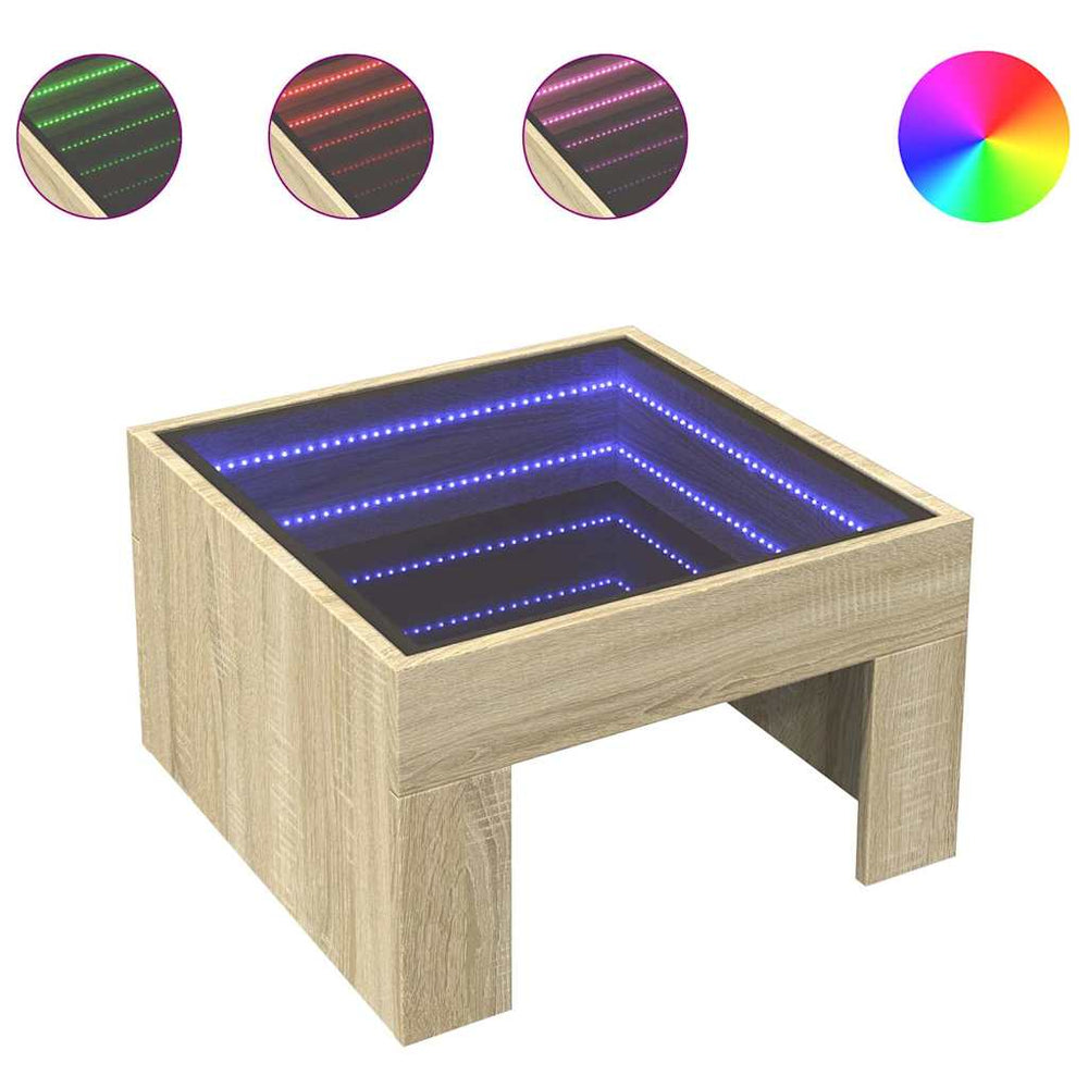 Couchtisch Sonoma-Eiche mit Infinity-LED