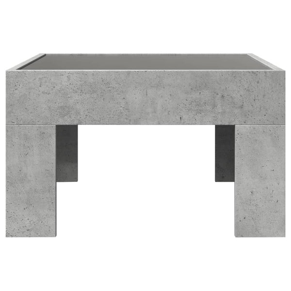 Couchtisch Betongrau mit Infinity LED 50x50 cm