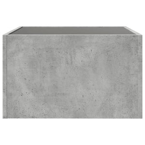 Couchtisch Betongrau mit Infinity LED 50x50 cm