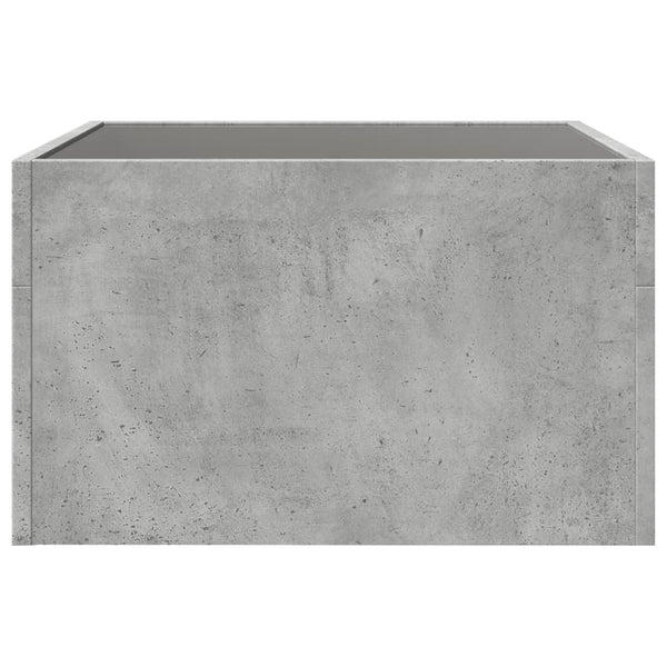 Couchtisch Betongrau mit Infinity LED 50x50 cm