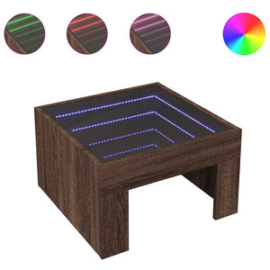 Couchtisch mit Infinity-LED Eichenoptik