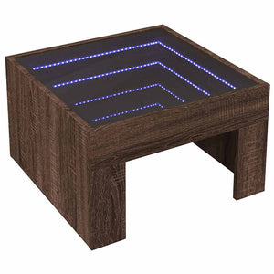 Couchtisch mit Infinity-LED Eichenoptik