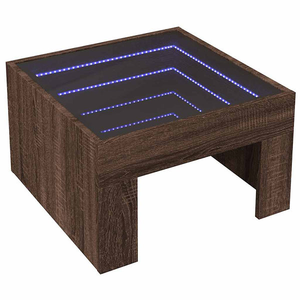 Couchtisch mit Infinity-LED Eichenoptik