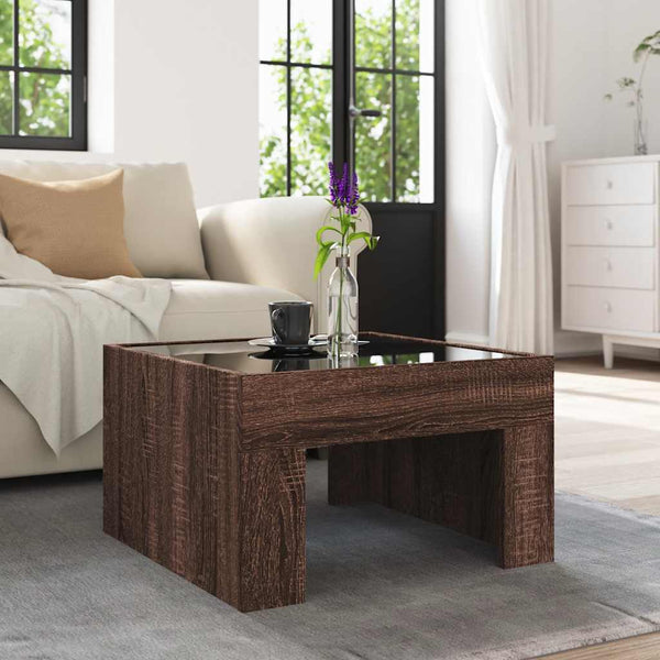 Couchtisch mit Infinity-LED Eichenoptik
