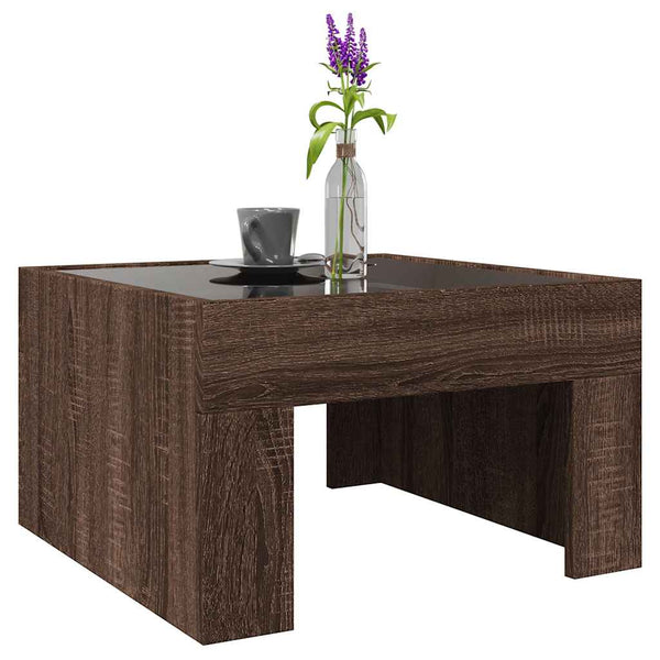Couchtisch mit Infinity-LED Eichenoptik