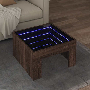 Couchtisch mit Infinity-LED Eichenoptik